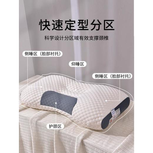 轻柔不塌陷枕头枕芯护颈椎助睡眠成人学生家用宿舍单人分区按摩枕 商品图2