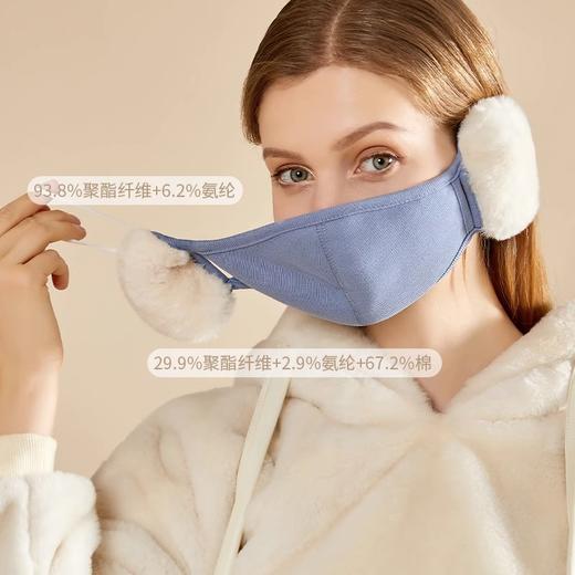 秋冬【女士保暖生活口罩】加绒加厚护耳 防寒防风 显脸小面罩耳罩 商品图3