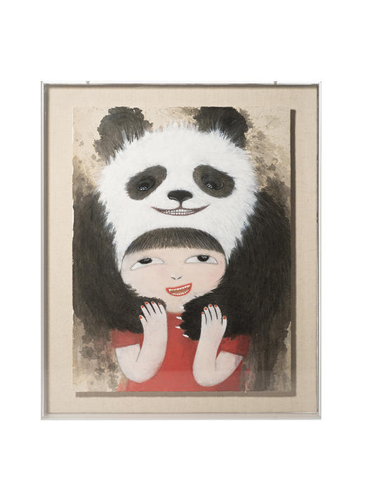 稀奇艺术 马玉签名限量版画《让我抱抱你-熊猫》艺术装饰画 商品图1