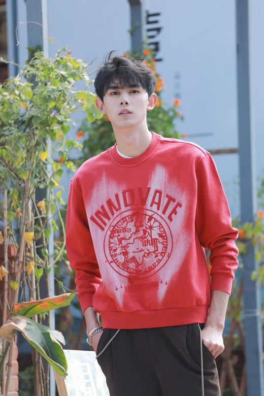 W342164200美式复古圆领卫衣 商品图2