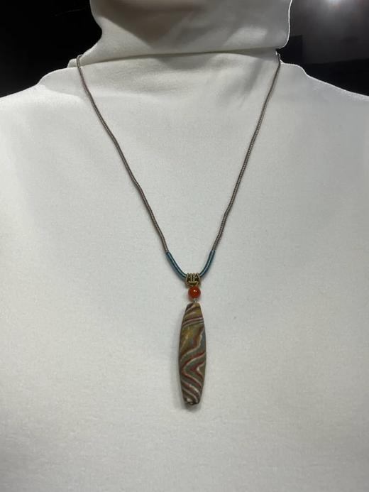 绞胎琉璃橄榄珠绳结项链，顺丰包邮 商品图9