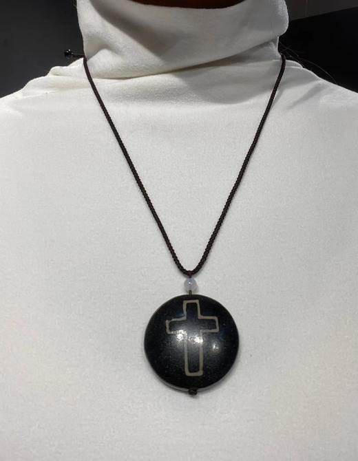 玛瑙镶蚀十字纹扁珠项链，顺丰包邮 商品图11