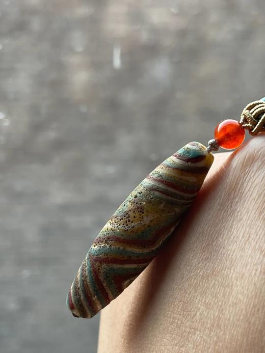 绞胎琉璃橄榄珠绳结项链，顺丰包邮 商品图6