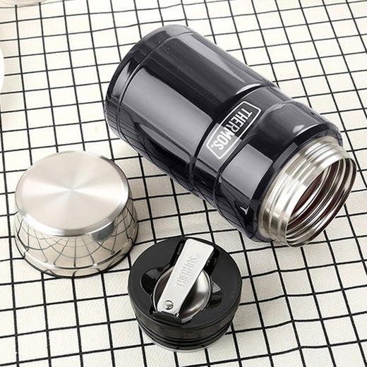 膳魔师（THERMOS） 焖烧杯焖烧罐大容量便携真空不锈钢保温饭盒保温桶附汤勺 SK-3020-MB 深蓝色 710ml 商品图4