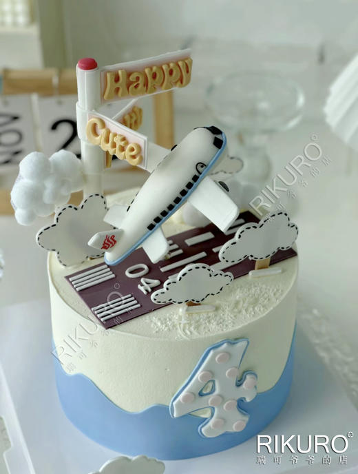 【新的一岁准备起飞】翻糖飞机造型蛋糕 商品图4