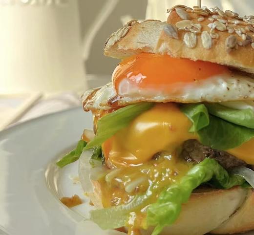 禾木质道美式汉堡（没有芝麻），汉堡胚，早餐包，现做现发面包，原色 商品图2