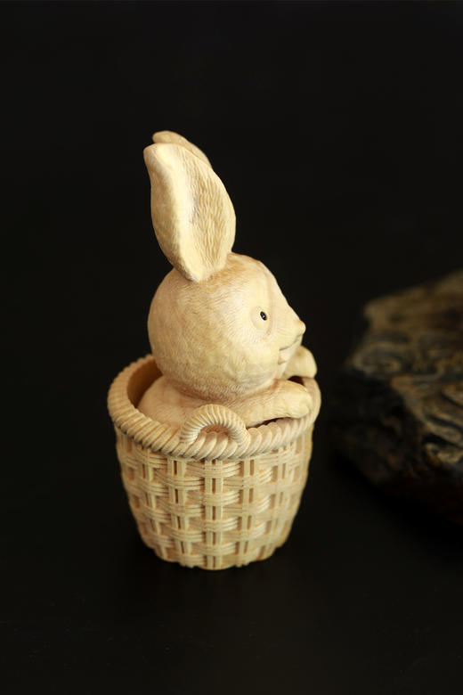 摇篮兔°大款&小款黄杨木小挂件/摆件 商品图6