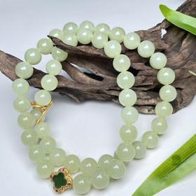 31701-18K和田玉项链10mm