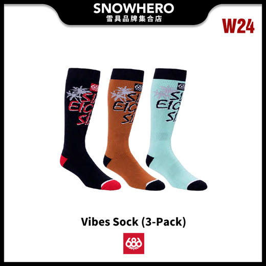 2324 686 男款雪袜 MENS VIBES SOCK 3-PACK 商品图0
