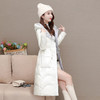 QYMAH-21A1083-L 2023年冬款长款修身时尚保暖羽绒服长袖连帽防寒洋气白鸭绒外套 商品缩略图2