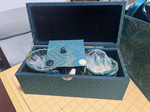 云子围棋珍盻套装湖蓝孔雀蓝黑白棋礼品天然石 商品图14