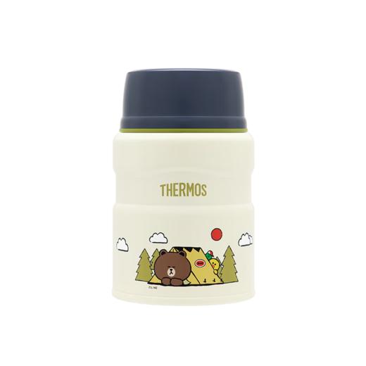 膳魔师（THERMOS） 保温杯LINE FRIENDS露营系列便携保温杯咖啡杯男女学生儿童水杯 TSK2-520S-CP(LF)奶油白焖烧罐 商品图4