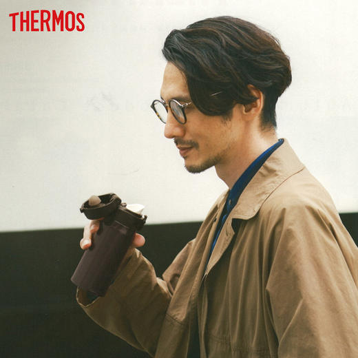 膳魔师（THERMOS）保温杯学生水杯不锈钢杯子保冷杯男女士车载便携弹盖杯JOH-500 商品图1