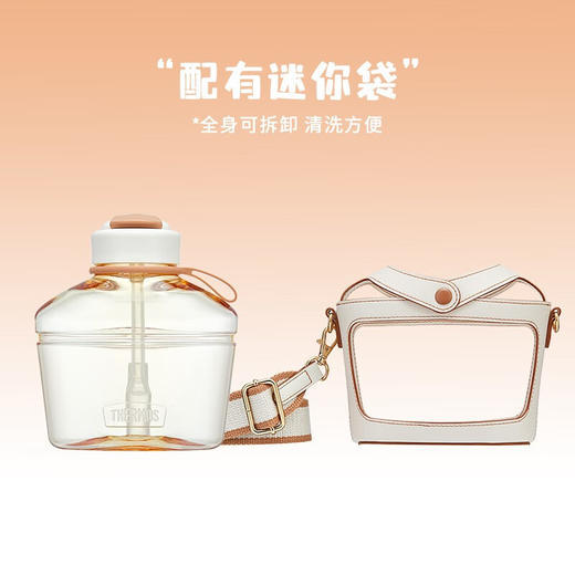膳魔师（THERMOS）塑料水杯夏季男女运动瓶露营便携随行杯大肚水杯TSK2-1001随行壶1100ml 商品图4