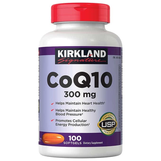 美国本土 · KIRKLAND Coenzyme Q10 高浓度辅酶Q10软胶囊-300mg 100粒｜美国直邮