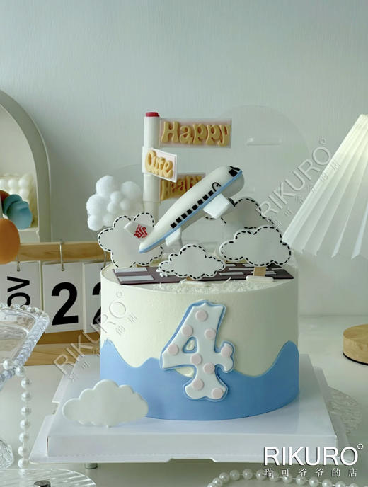 【新的一岁准备起飞】翻糖飞机造型蛋糕 商品图5