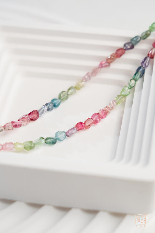 “玺”盈门---天然彩虹碧玺原石手链 商品图1