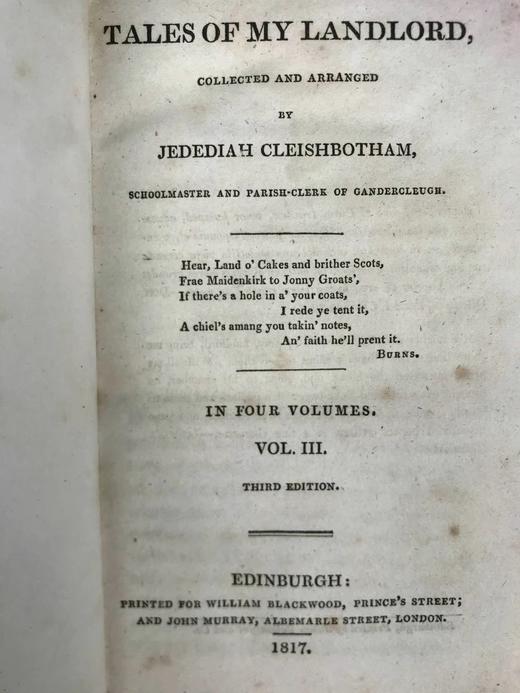 1817年 司各特《黑侏儒/清教徒》（全4卷合订2册） 精装32开 商品图8