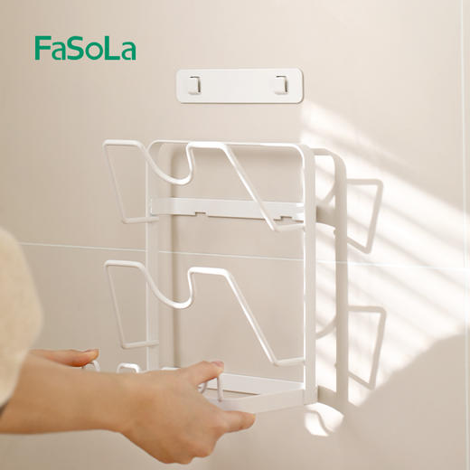 FaSoLa锅盖置物架神器家用懒人壁挂免打孔多功能厨房锅盖放置架 商品图10