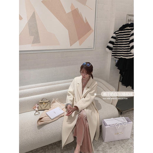 金蘑菇菇 黑标二代骆驼绒 / 七周年巨献 慵懒大气中长双面呢大衣 商品图6