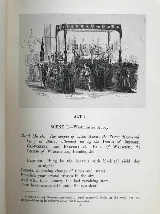 1881年 莎士比亚《亨利六世》 约翰·吉尔伯特数十幅插图 漆布精装16开 商品图5