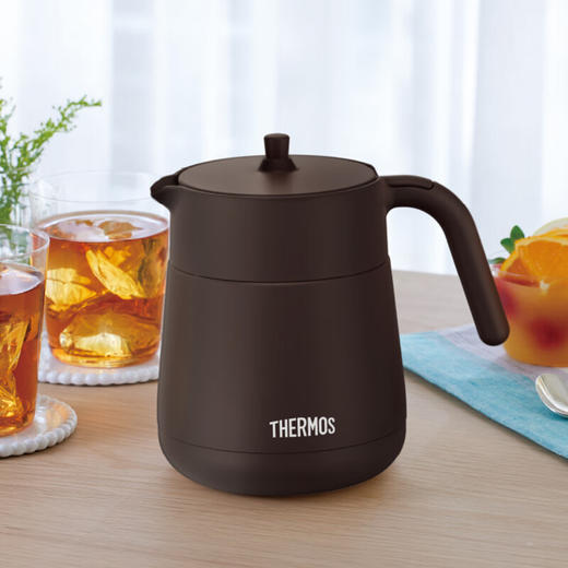 膳魔师（THERMOS）保温水壶大容量泡茶壶茶水分离700ml办公室家用不锈钢TTE-700 BE 商品图6
