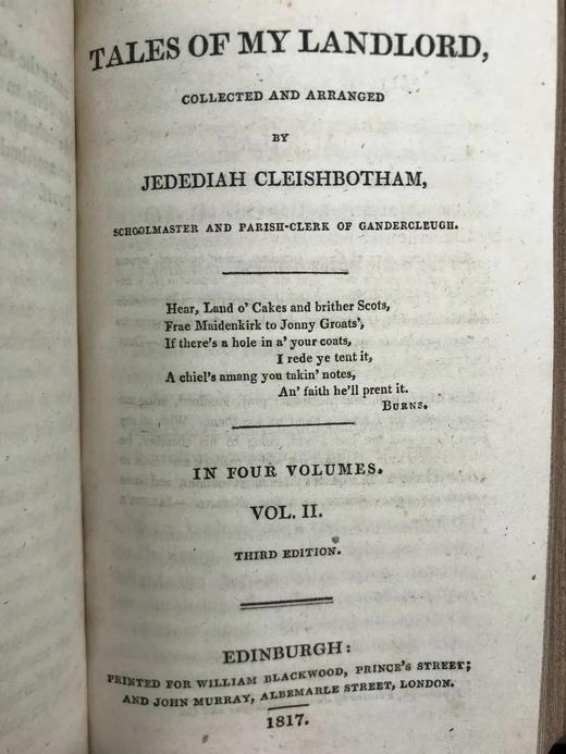 1817年 司各特《黑侏儒/清教徒》（全4卷合订2册） 精装32开 商品图3