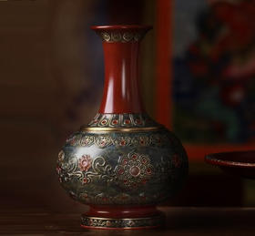 铜彩掐丝花瓶（8寸）