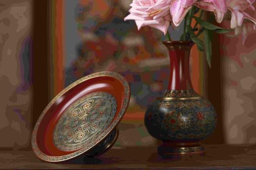 铜彩掐丝花瓶（8寸） 商品图3