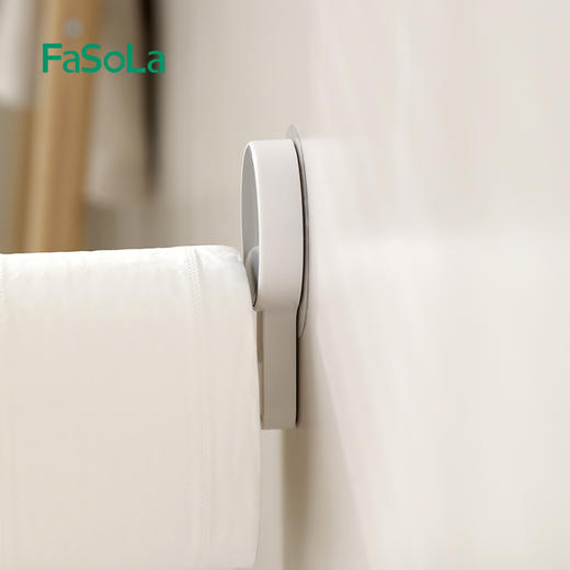 FaSoLa浴室纸巾挂架免打孔壁挂式卷纸架收纳置物架毛巾架 商品图10