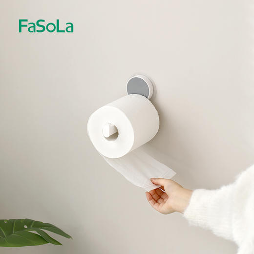 FaSoLa浴室纸巾挂架免打孔壁挂式卷纸架收纳置物架毛巾架 商品图6