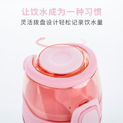 膳魔师（THERMOS）Tritan塑料水杯夏季男女运动瓶户外露营便携随行杯带提手茶杯TCSD 700ml优雅粉 商品图6