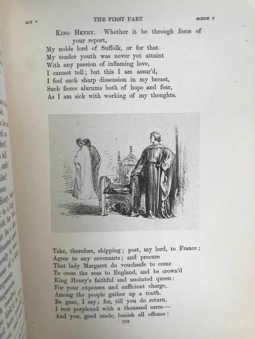 1881年 莎士比亚《亨利六世》 约翰·吉尔伯特数十幅插图 漆布精装16开 商品图14