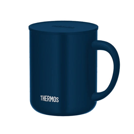 膳魔师（THERMOS）保温保冷马克水杯茶咖杯进口真空不锈钢简约办公室防尘盖水杯 JDG-451C(NVY) 商品图3