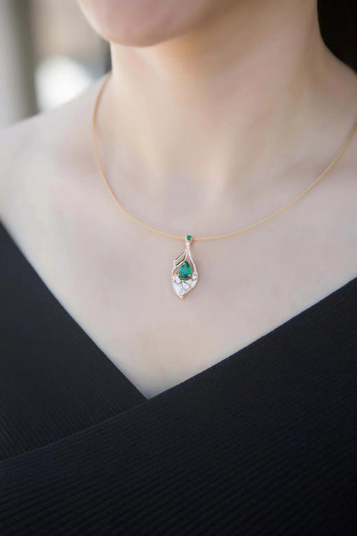 【凤翎】祖母绿挂坠   CB12306053 商品图5