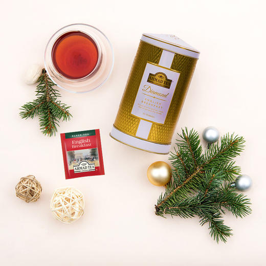 【圣诞音乐罐茶】AHMADTEA 英国亚曼茶 英式早餐红茶 圣诞音乐礼罐/音乐盒 30袋入 商品图2