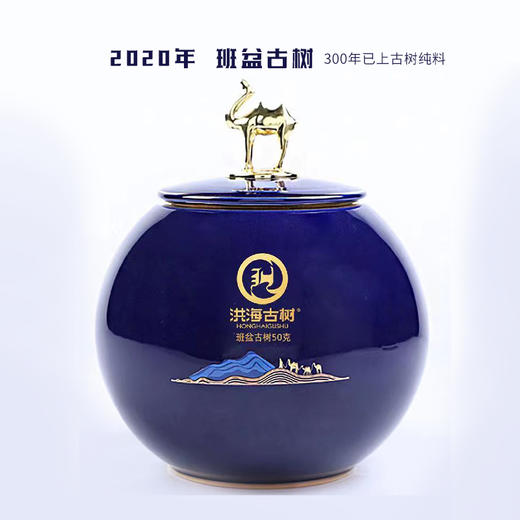 生普 | 洪海古树 2020年班盆 300年已上古树 头春散茶 50g/罐 商品图0