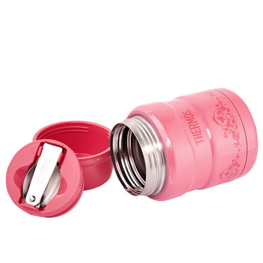 膳魔师（THERMOS） 焖烧杯焖烧罐大容量便携真空不锈钢保温饭盒保温桶附汤勺 SK-3000MR-PCH 粉色 470ml 商品图3