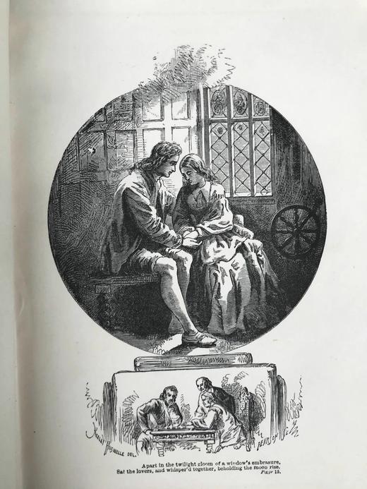 1881年 朗费罗诗集 配多幅插图 全真皮精装32开 商品图11