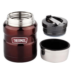 膳魔师（THERMOS） 焖烧杯保温饭盒闷粥杯上班带饭不锈钢保温桶闷烧罐470ml SK-3000 咖啡色 470ML