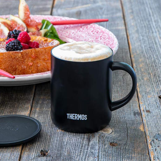 膳魔师（THERMOS） 保温杯茶咖啡杯便携男女士办公旅行牛奶杯不锈钢杯子礼品礼物 JDG 黑色 350mL 商品图6