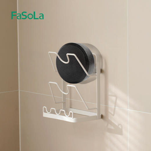 FaSoLa锅盖置物架神器家用懒人壁挂免打孔多功能厨房锅盖放置架 商品图11