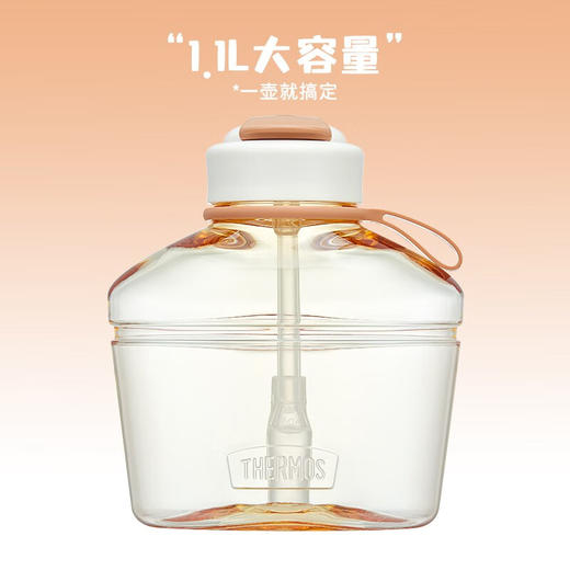 膳魔师（THERMOS）塑料水杯夏季男女运动瓶露营便携随行杯大肚水杯TSK2-1001随行壶1100ml 商品图3