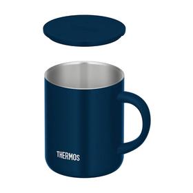 膳魔师（THERMOS）保温保冷马克水杯茶咖杯进口真空不锈钢简约办公室防尘盖水杯 JDG-451C(NVY)