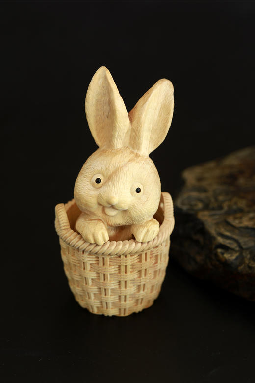 摇篮兔°大款&小款黄杨木小挂件/摆件 商品图3