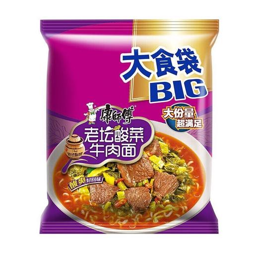 康师傅老坛酸菜牛肉面大食袋162g*24袋 商品图1