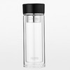 膳魔师（THERMOS）双层玻璃杯商务办公高档水杯男士泡茶杯车载水杯茶水分离 TCGD-400D黑色BK 商品缩略图3