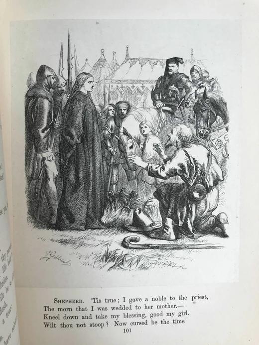 1881年 莎士比亚《亨利六世》 约翰·吉尔伯特数十幅插图 漆布精装16开 商品图13
