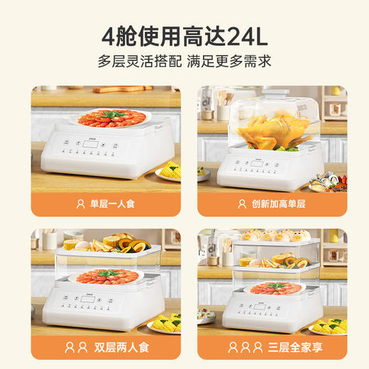 【ZMOR择享】多功能三层可视鲜舱电蒸锅C66-24L 商品图4