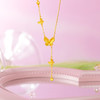 周六福5G黄金项链女计价足金蝴蝶颈饰链坠在逃公主系列送女友礼物 商品缩略图2